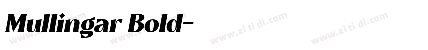 Mullingar Bold字体转换